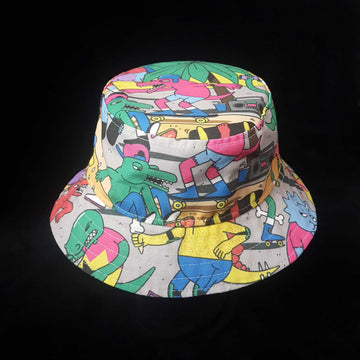 Dinosaurs Cartoon Festival Bucket Hat | SHRINE HATS - SHRINE